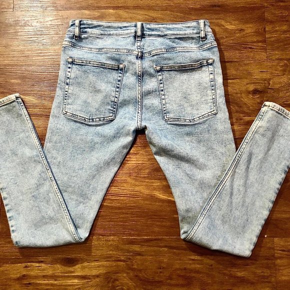 Topman x Hermès Spray On Skinny Bleach Wash Jeans - Picture 5 of 8